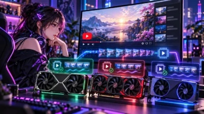 YouTubeのAV2対応GPUはどれ？RTX 50・RX 9070 XT・Arc Bの再生と買い替え判断【2026年10月】